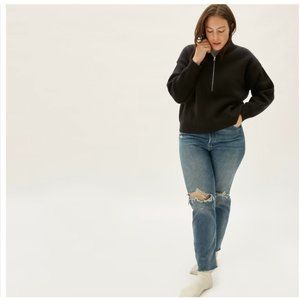 Everlane The Felted Merino Half-Zip Sweater